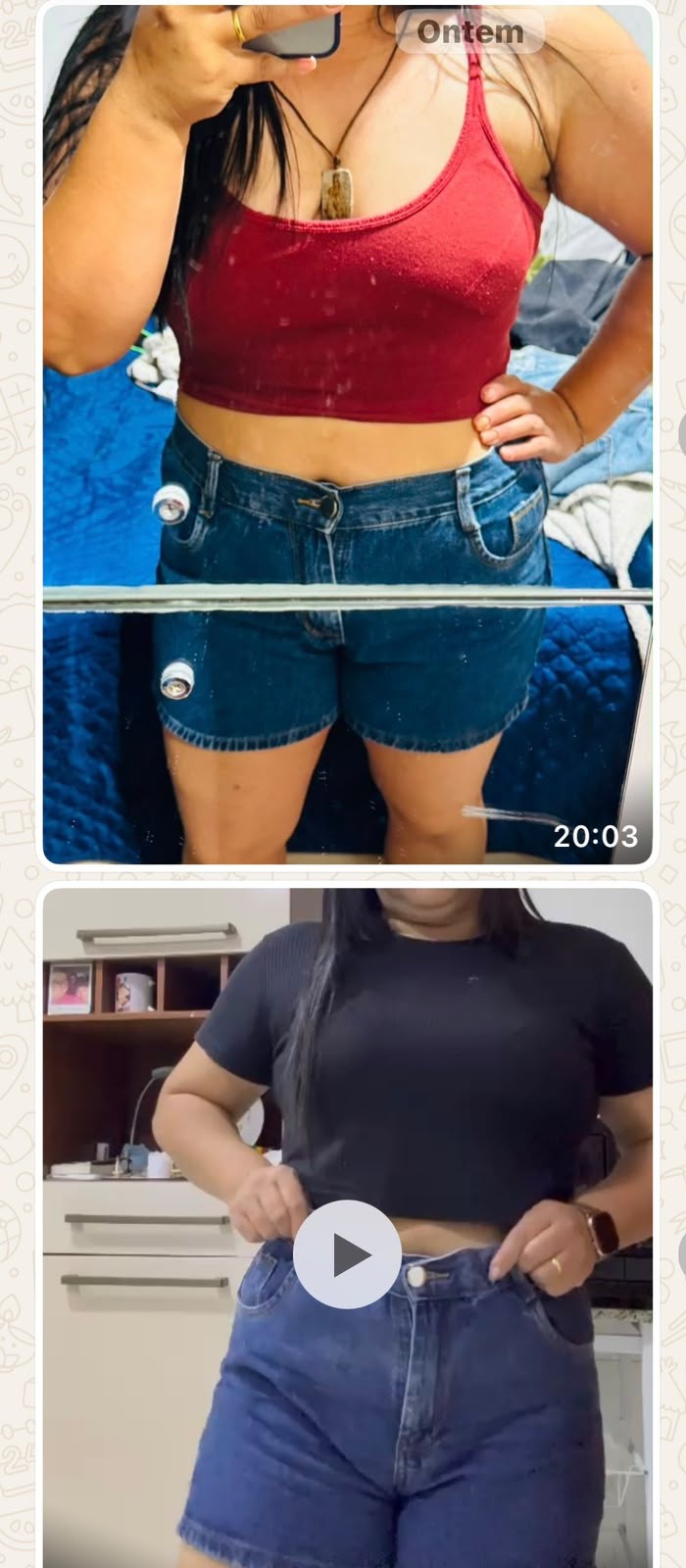 Antes e depois real de aluna do grupo
