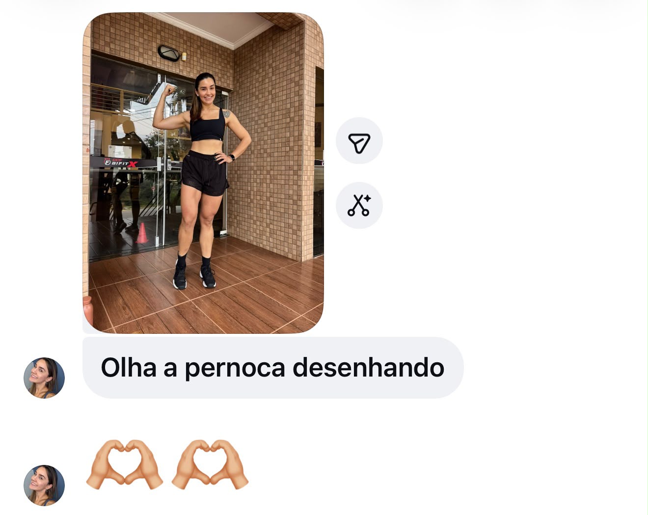 Resultado real de aluna do grupo, mais definida
